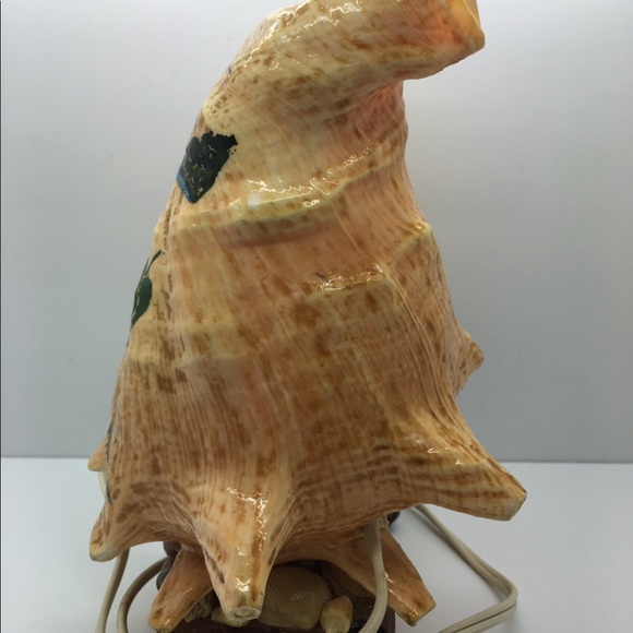 CONCH SHELL LIGHT HandPainted TIKI Bar Post WWII VERY RARE Vintage Working Lite! - Picture 14 of 16